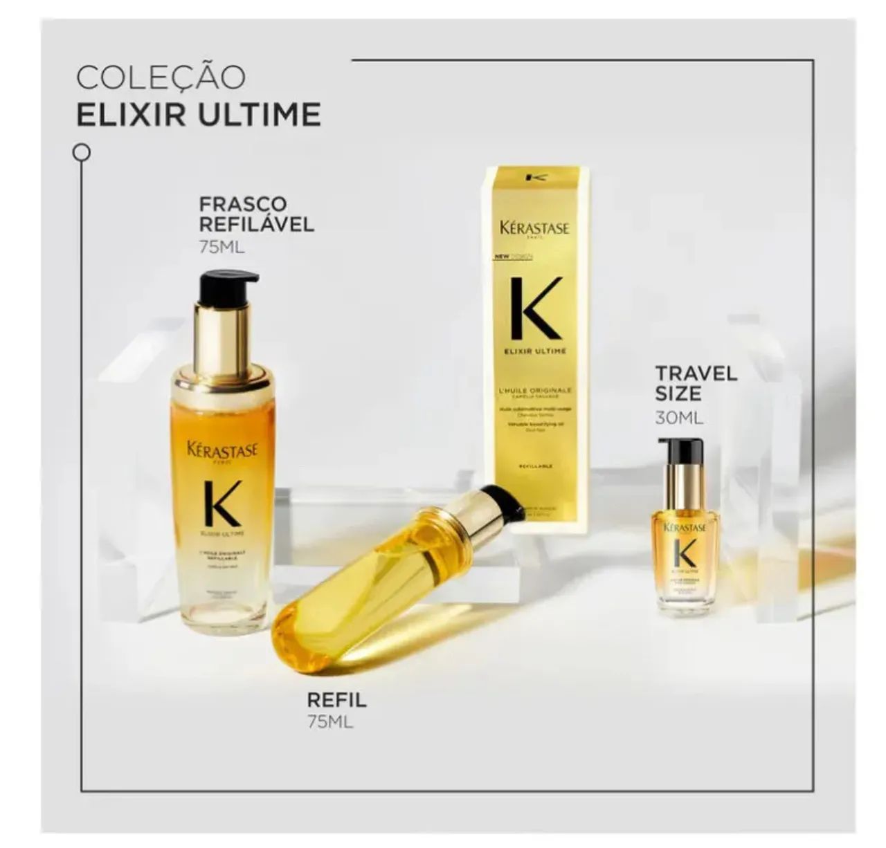 Óleo Capilar de Viagem Tamanho Mini Kérastase Elixir Ultime 30ml