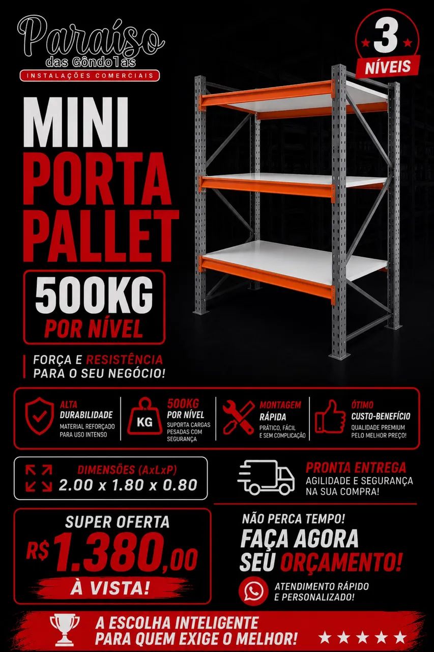 promoção Mini porta pallet 500kg