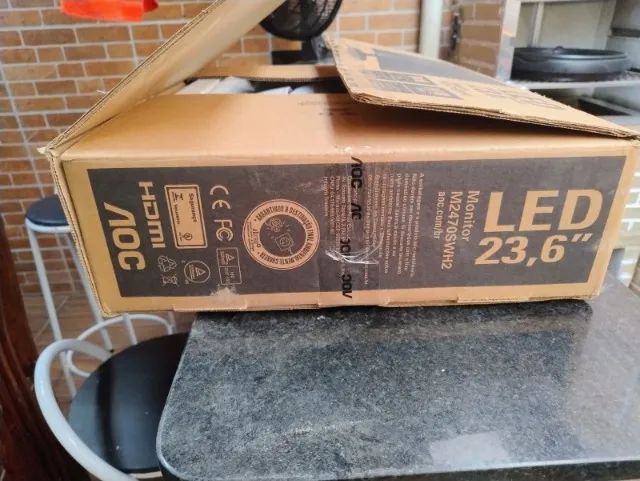 monitor aoc 23,6 led modelo m2470swh2 seminovo - Foto 3