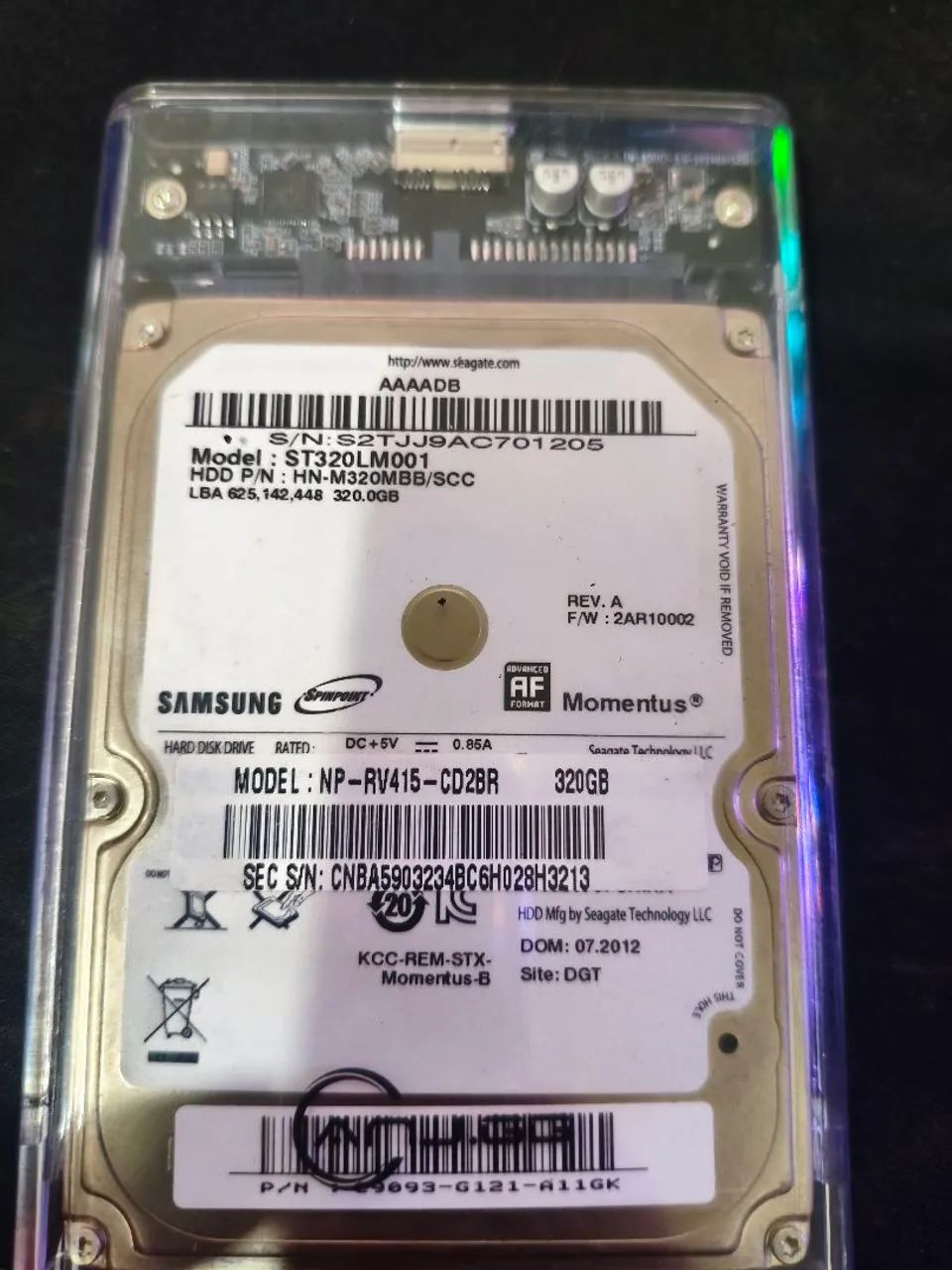 HD 2.5 sata 320gb