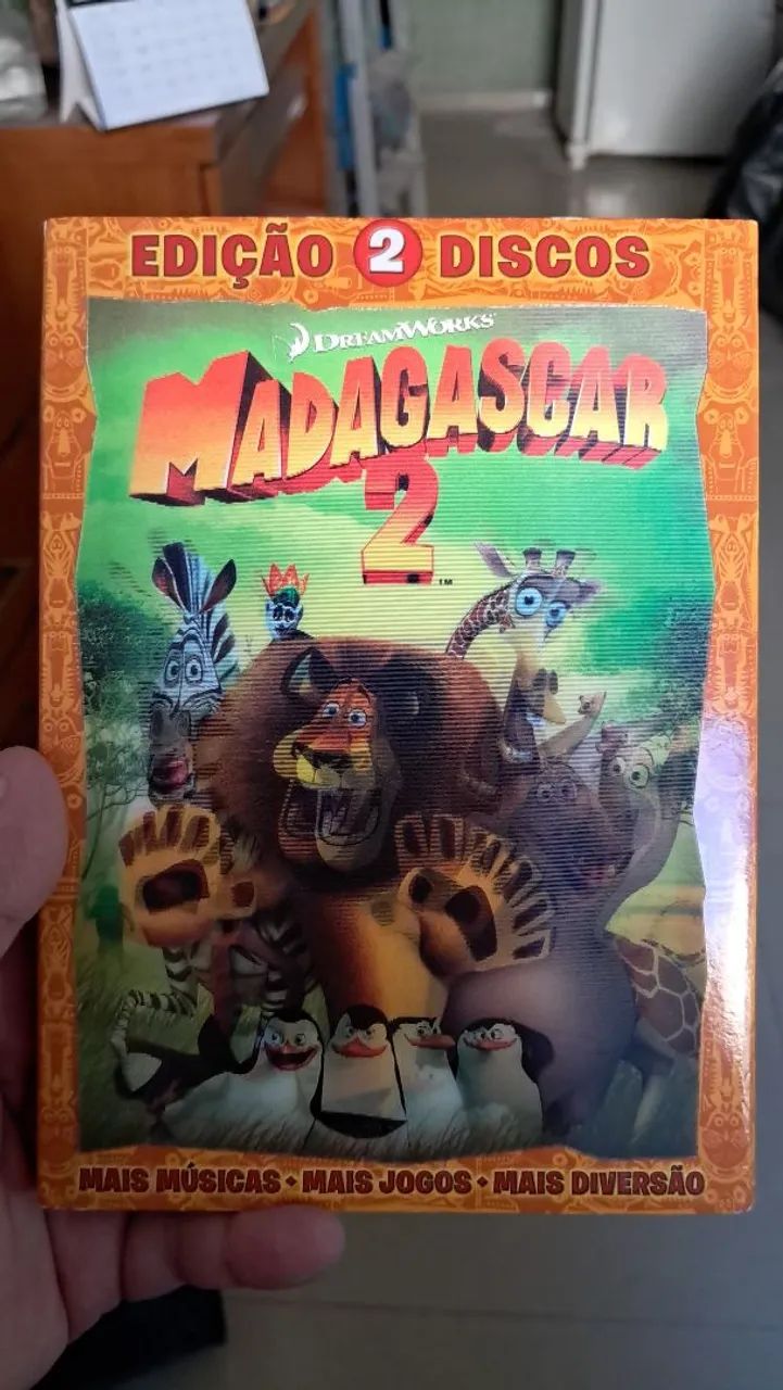 Box DVDs Madagascar 2 capa holográfica