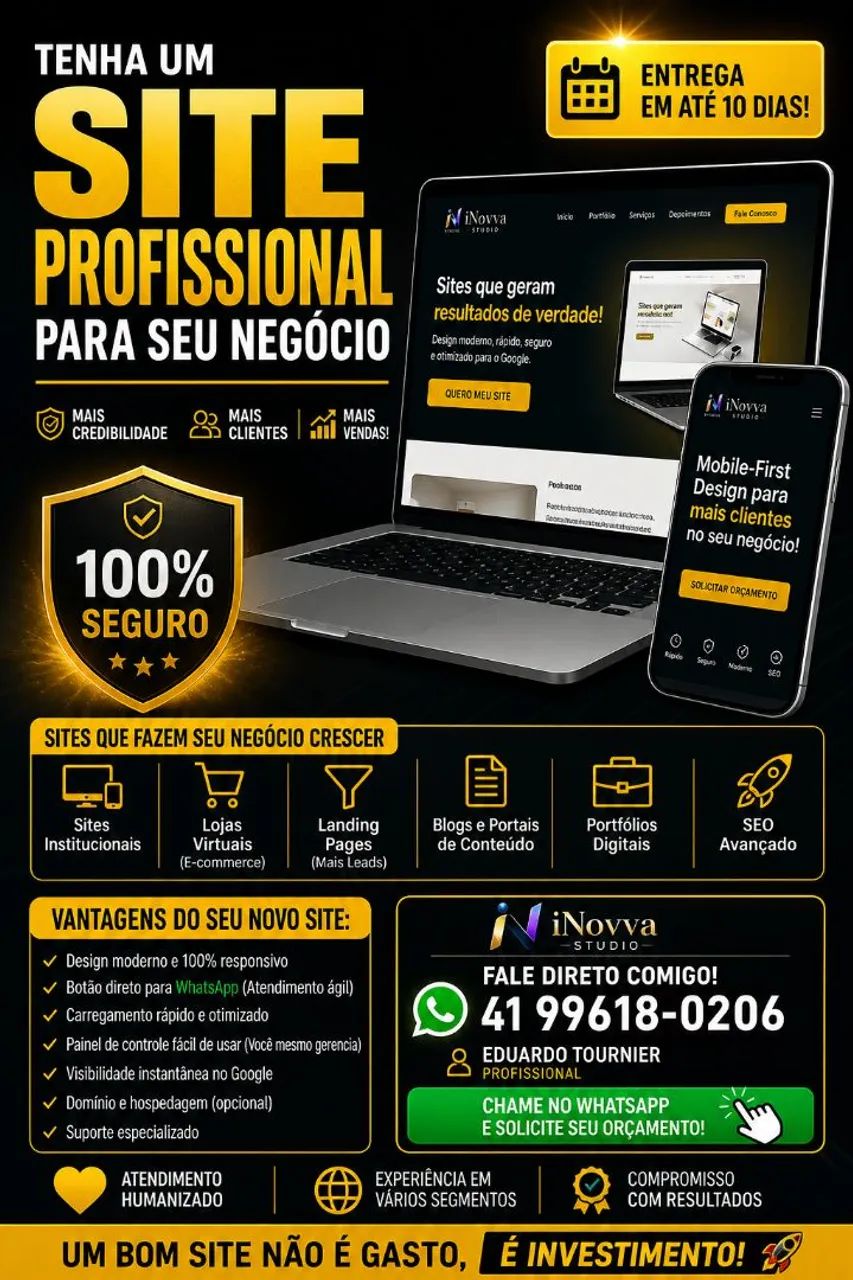 NÃO SEJA INVISÍVEL: Transforme seu negócio com um Site de Alta Performance!