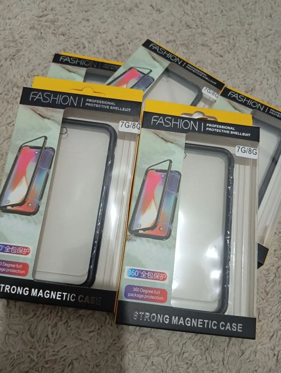 Capas protetoras magnéticas para iPhone 7 e iPhone 8