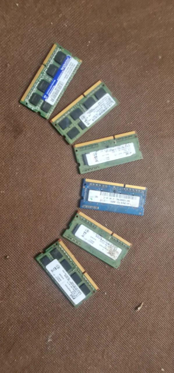 Memórias DDR 3 de 2 e 4 gb