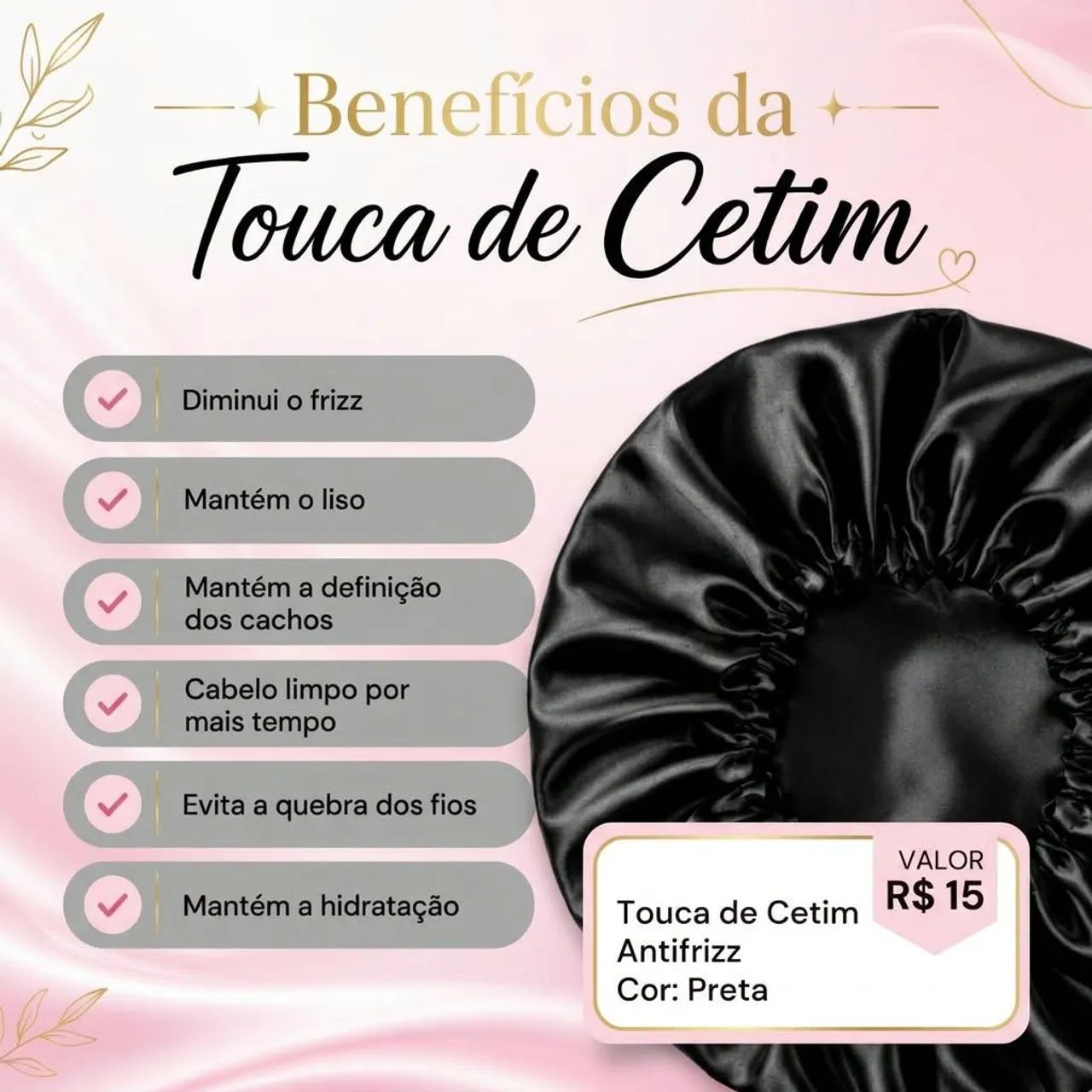 Toca de cetim  - Foto 2