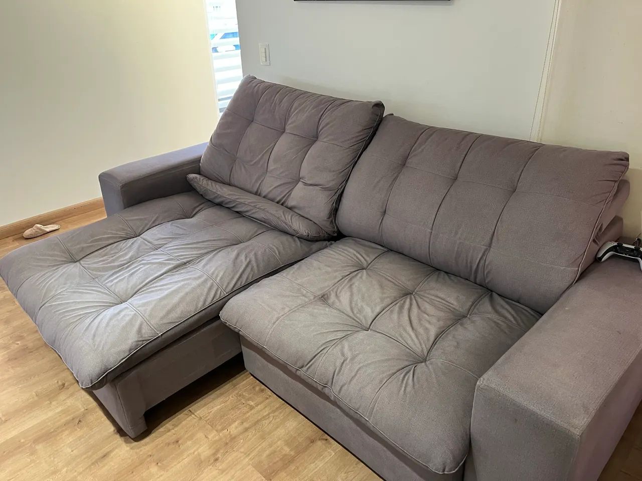 Sofá retrátil com chaise - Foto 2