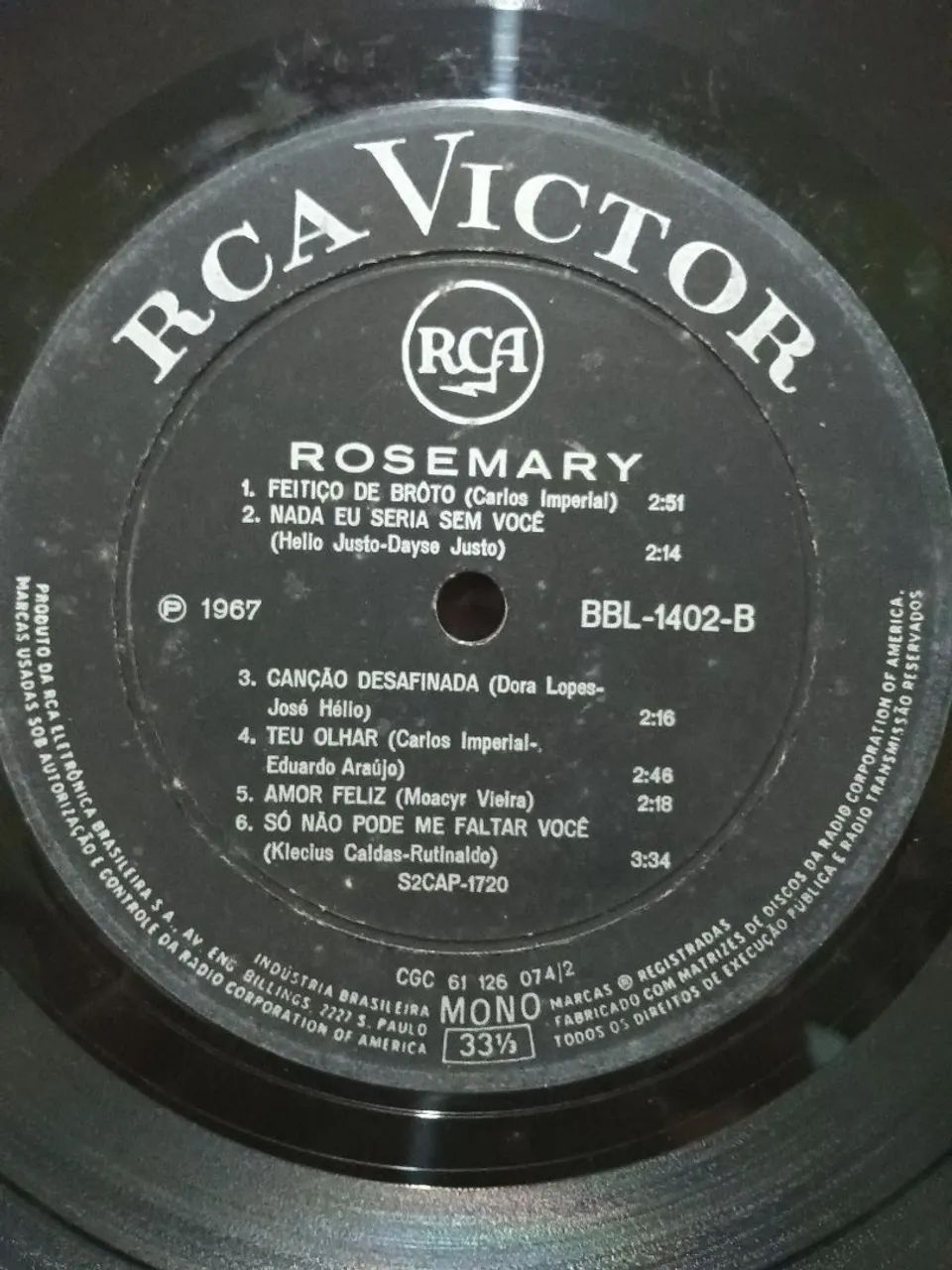 LP vinil Rosemary/ RCA Victor 1967 - Foto 4
