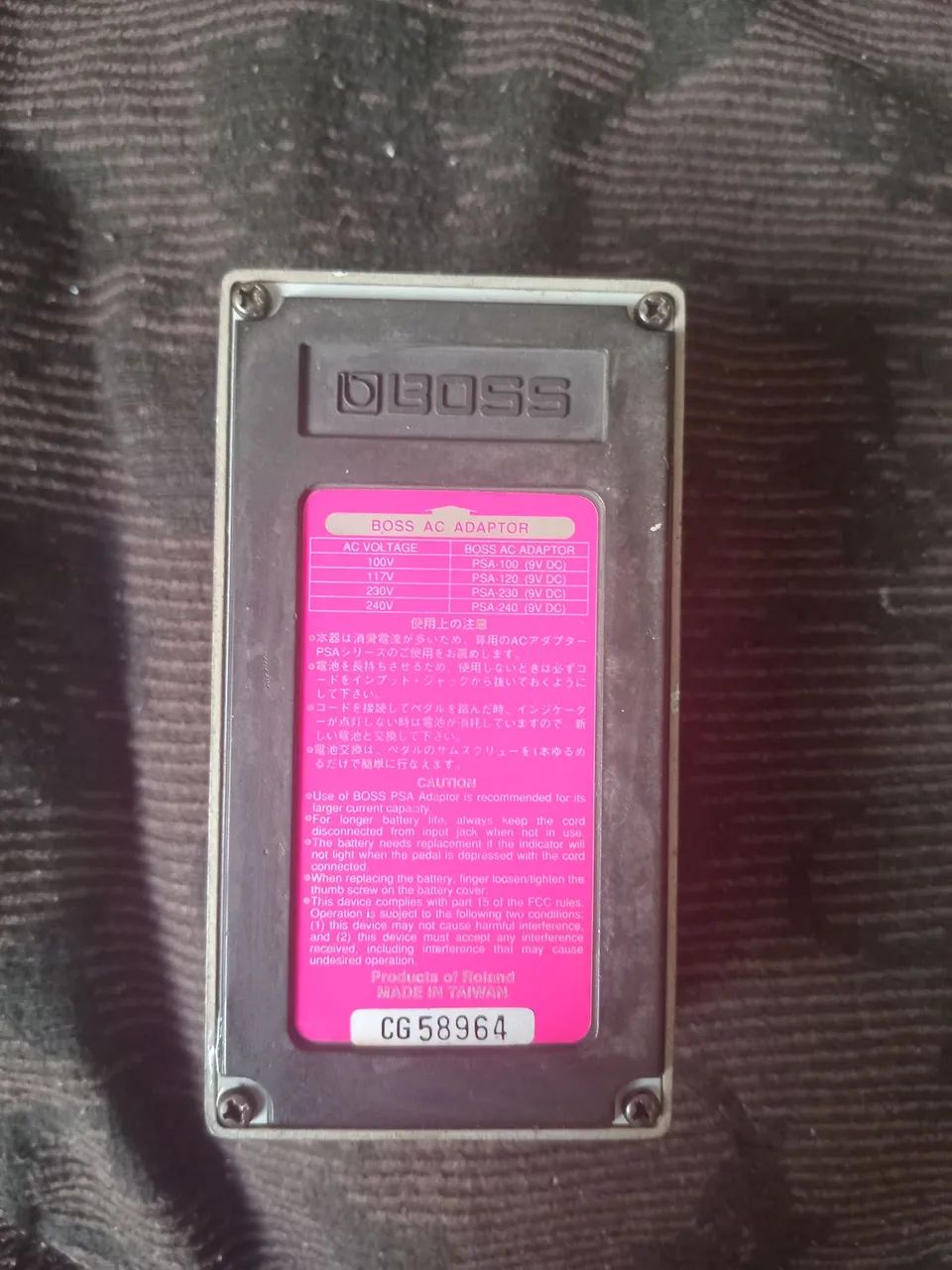 Pedal Boss Chorus CE-5 Ensemble Pink Label 90's - Equipamentos e