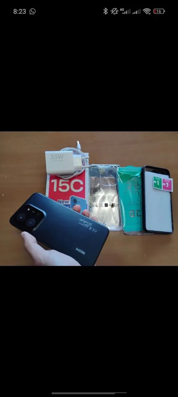 Celular redimi note 15C Preto 256GB 8+8 RAM 1 mês de uso 