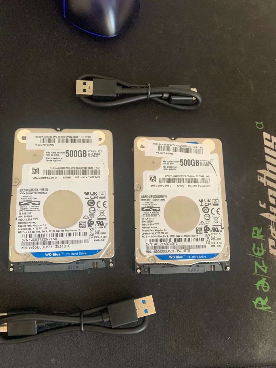 2 HDs WD Blue 500GB + Cabos USB - Foto 2