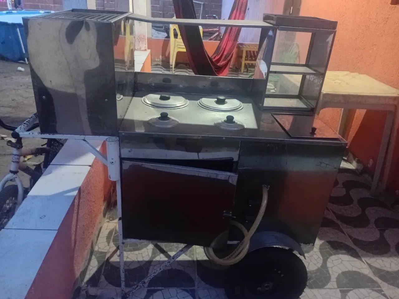 Carrinho de cachorro quente e churrasco 2em1 - Foto 5