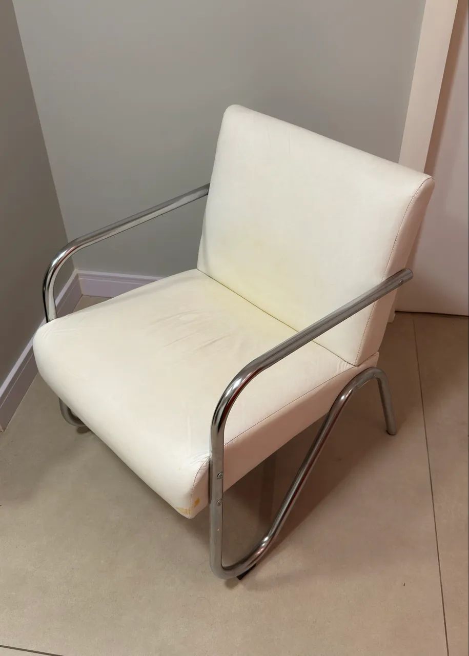 Poltrona Courino Branco (2 unidades) - Foto 2