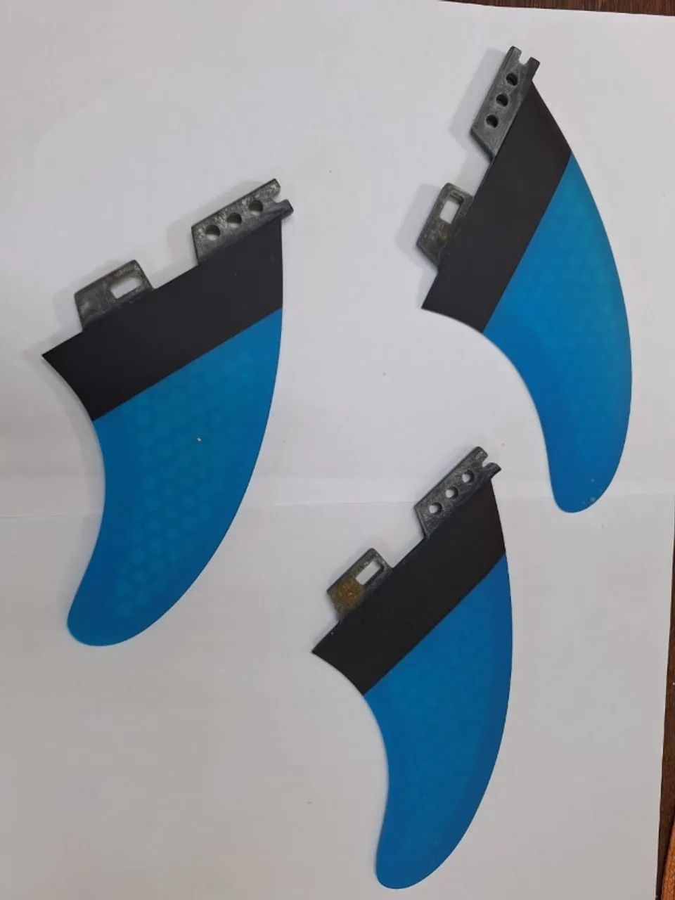 quilhas azuis para prancha de surf com encaixe FCS 2 - Foto 2