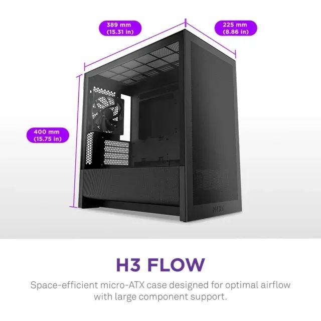 NZXT H3 FLOW GABINETE - Foto 2