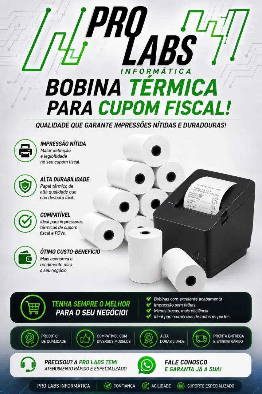 Bobinas Térmicas para Cupom Fiscal - Qualidade e Rendimento para o seu Negócio!