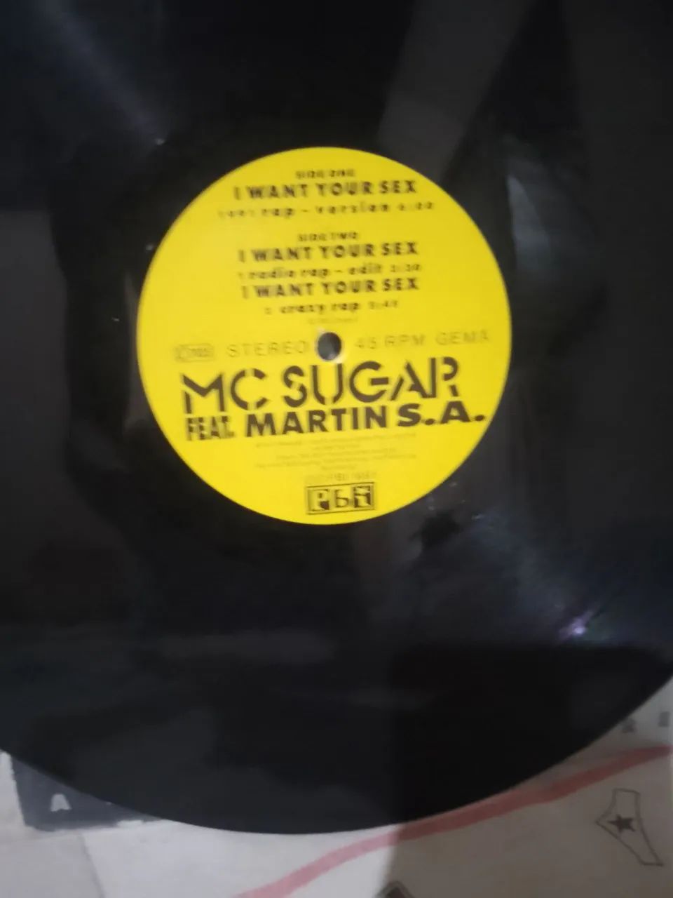 Disco de vinil importado MC sugar festa martins