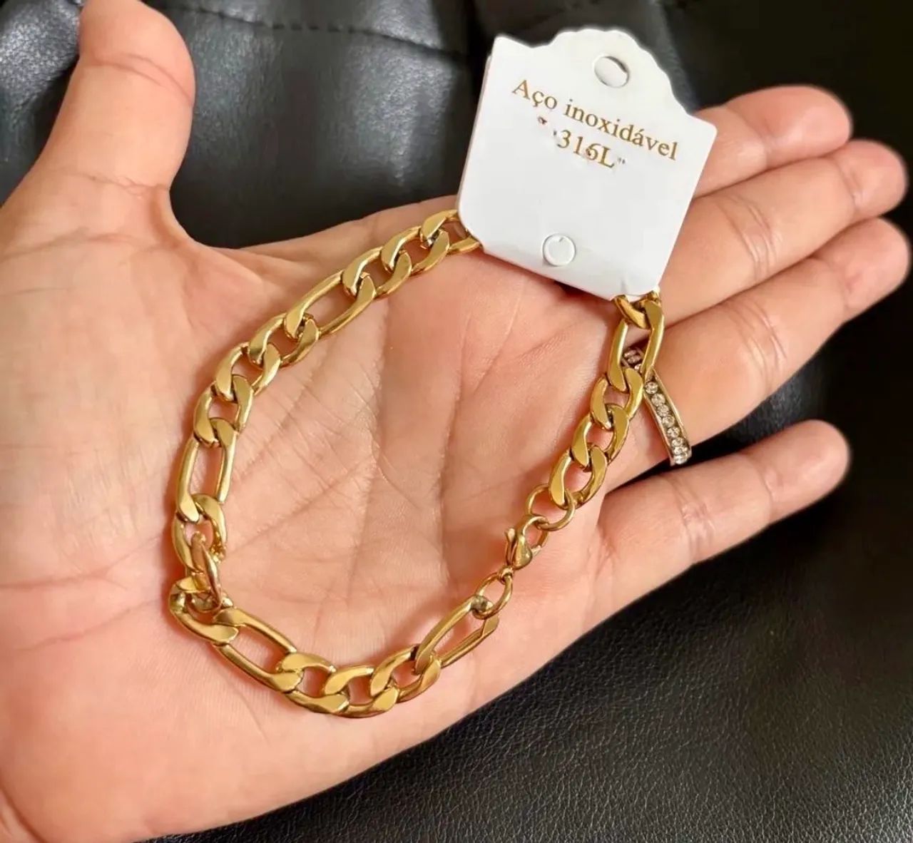 Pulseiras masculinas de aço inoxidável  - Foto 2