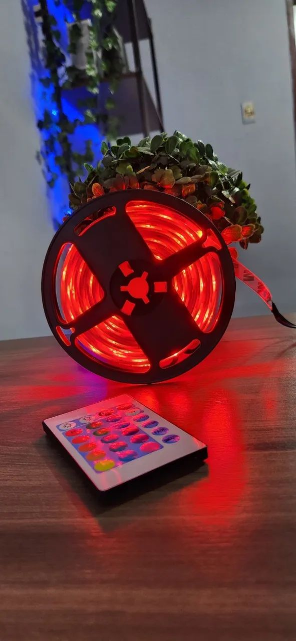 Fita Led RGB Colorida 5mt 16 Cores - Controle + Fonte 12V (5 metros, RGB - colorida) - Foto 3