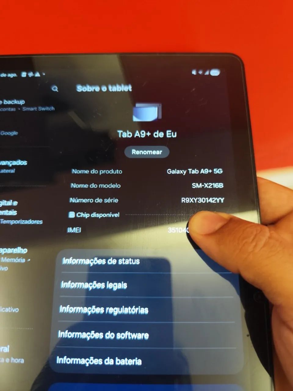 Tablet A9+ perfeito pouco usado - Foto 5