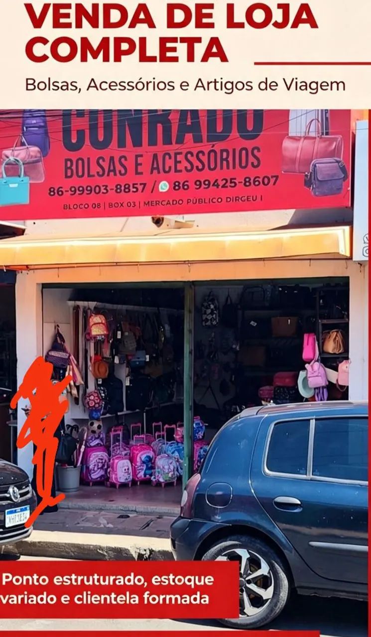 Passo ponto de loja de Bolsas , mochilas e acessórios 