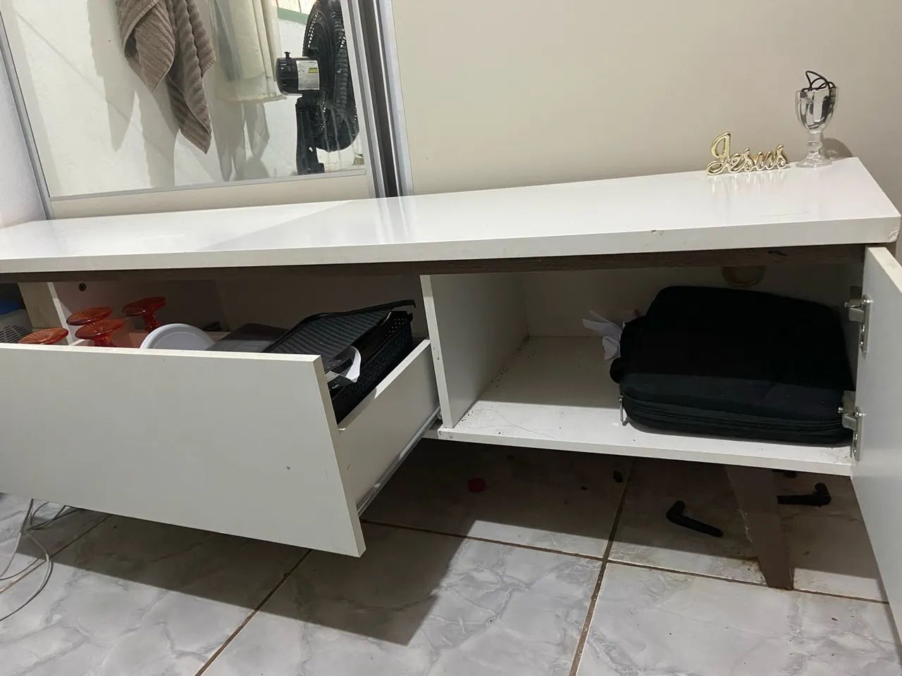 Rack para TV até 75 Polegadas Madesa Reims 2 Portas 1 Gaveta - Foto 3