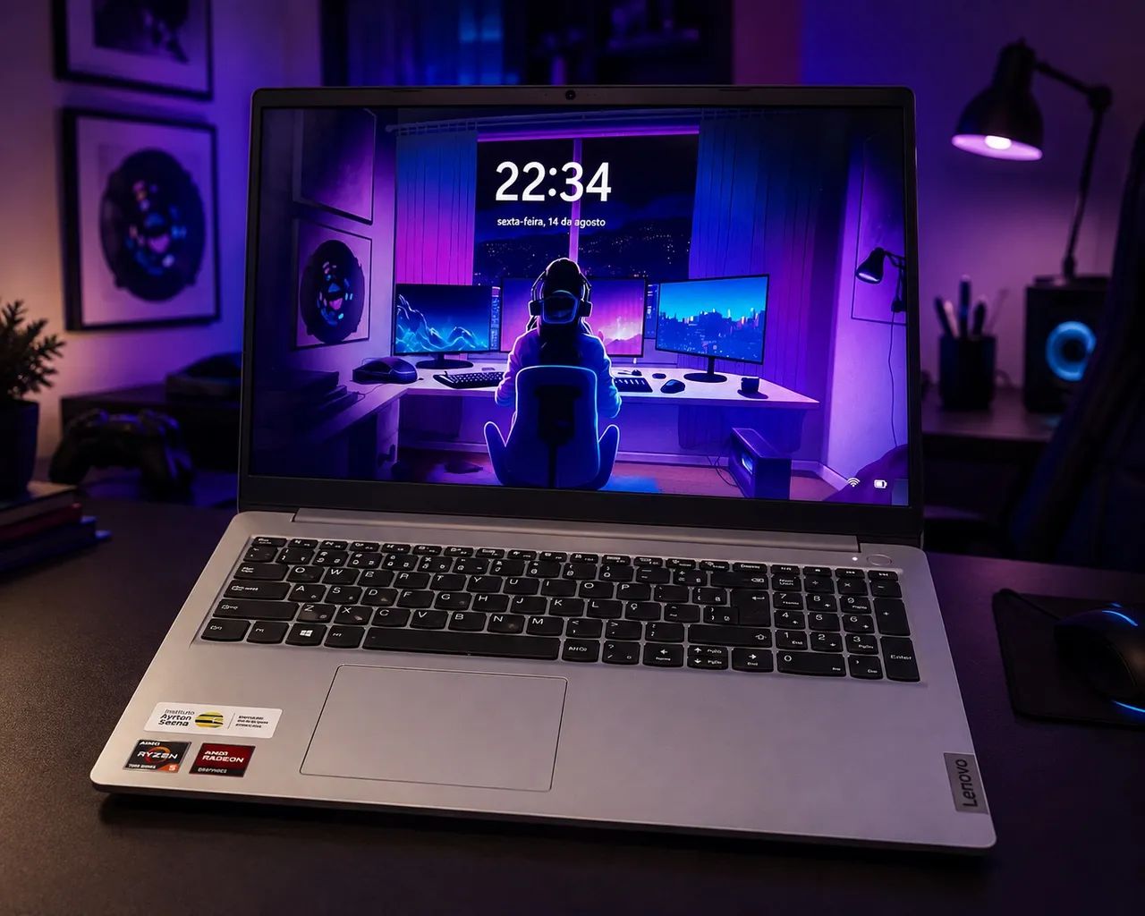 Notebook Lenovo + Mouse + Mouse Pad + Teclado