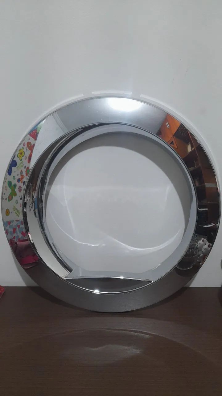Moldura cromada externa da porta frontal