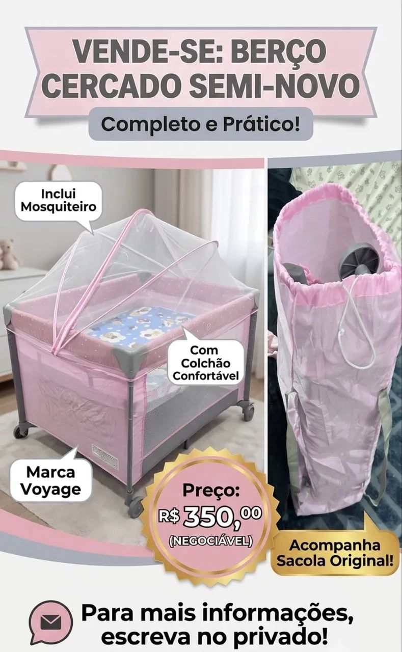 Berço cercado para bebê  - Foto 3