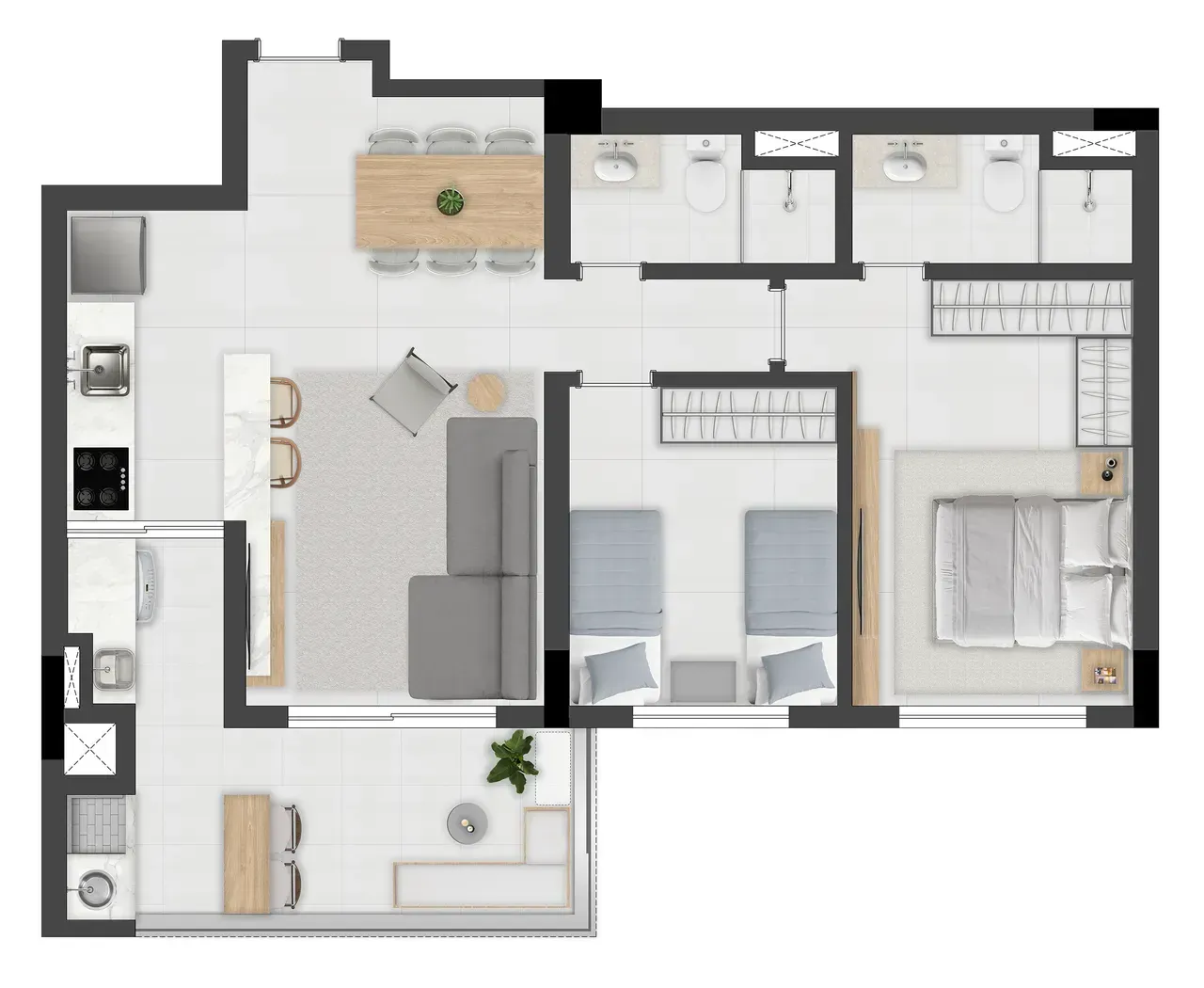 PLANTA 71m²