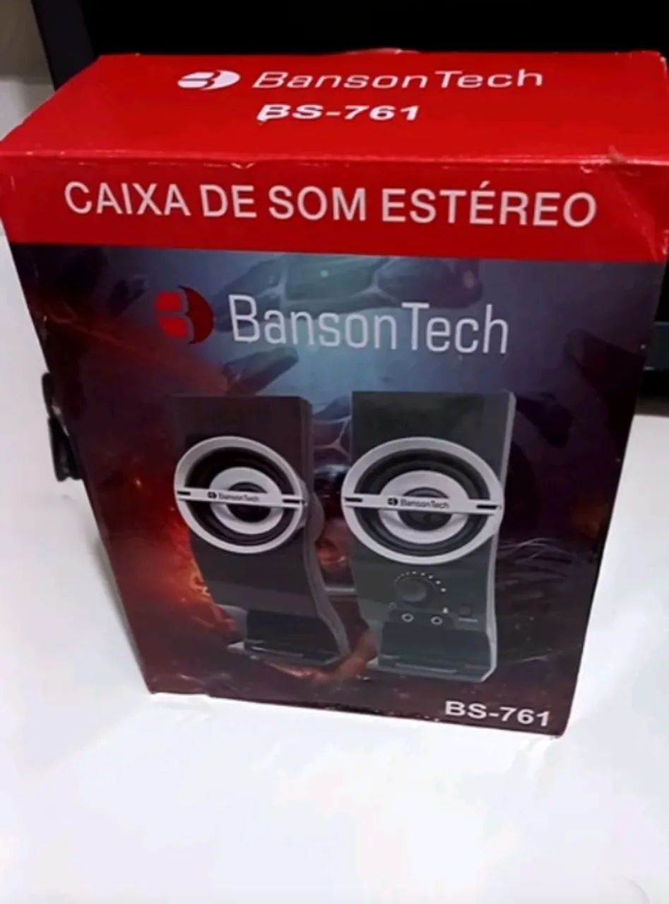 Caixa de Som BS-761 Estéreo USB saída P2<br> - Foto 3