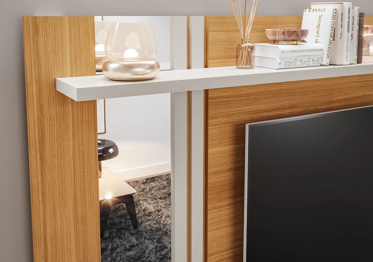 Painel Treviso Permobili 100% MDF, para TVs até 55 Polegadas - Entrega Imediata; - Foto 3