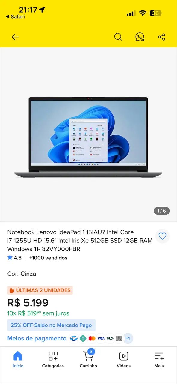 Notebook Lenovo  - Foto 3