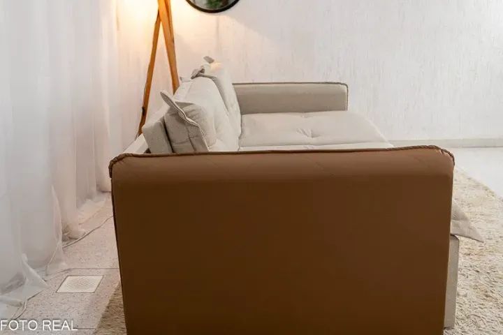 Sofá 3 Lugares Retrátil Linho Premium - Foto 2