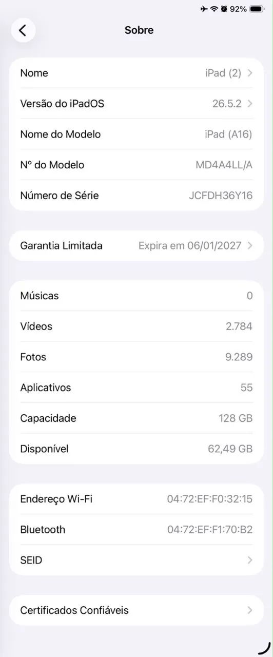 Apple Ipad 11 A3354 Wi-fi 128gb e 6GB de ram - Foto 4