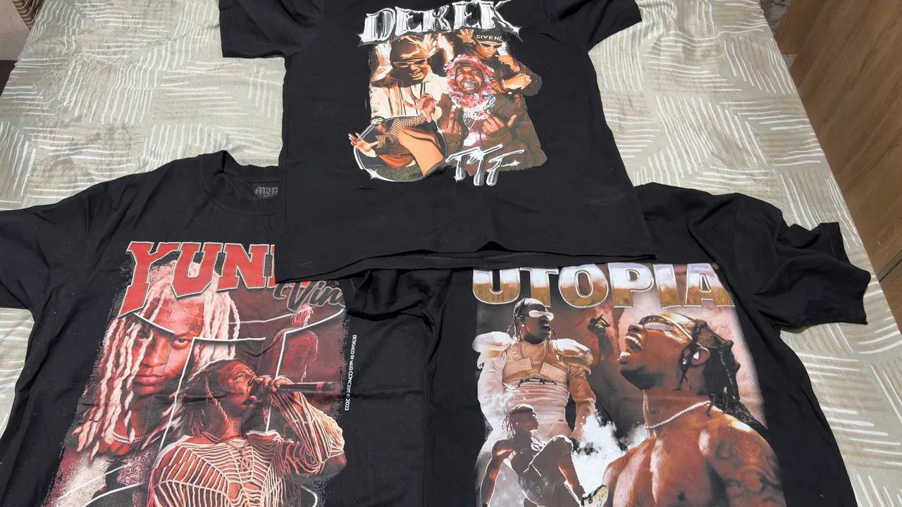 Camisa yunk vino, derek e travis scott
