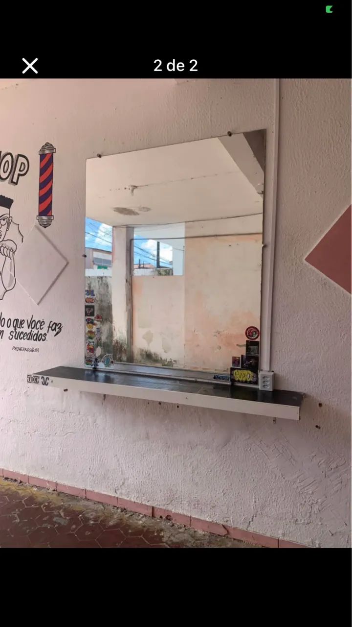 ESPELHO + BANCADA PARA BARBEARIA  - Foto 2