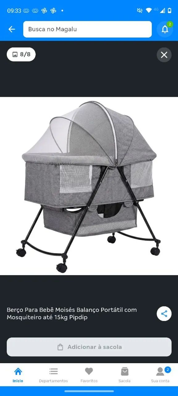 Berço para bebê Moisés portátil, até 15kg  - Foto 3