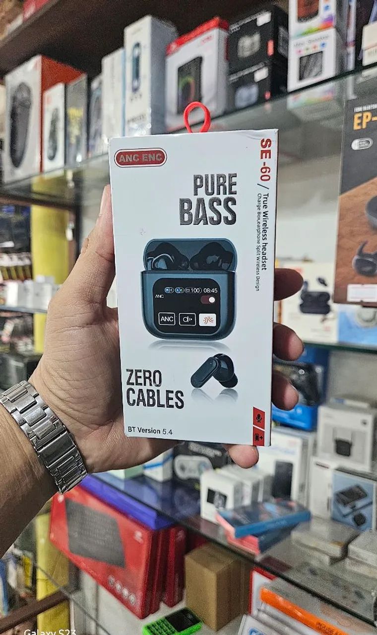 Fone bluetooth se-60 pure bass com display 
