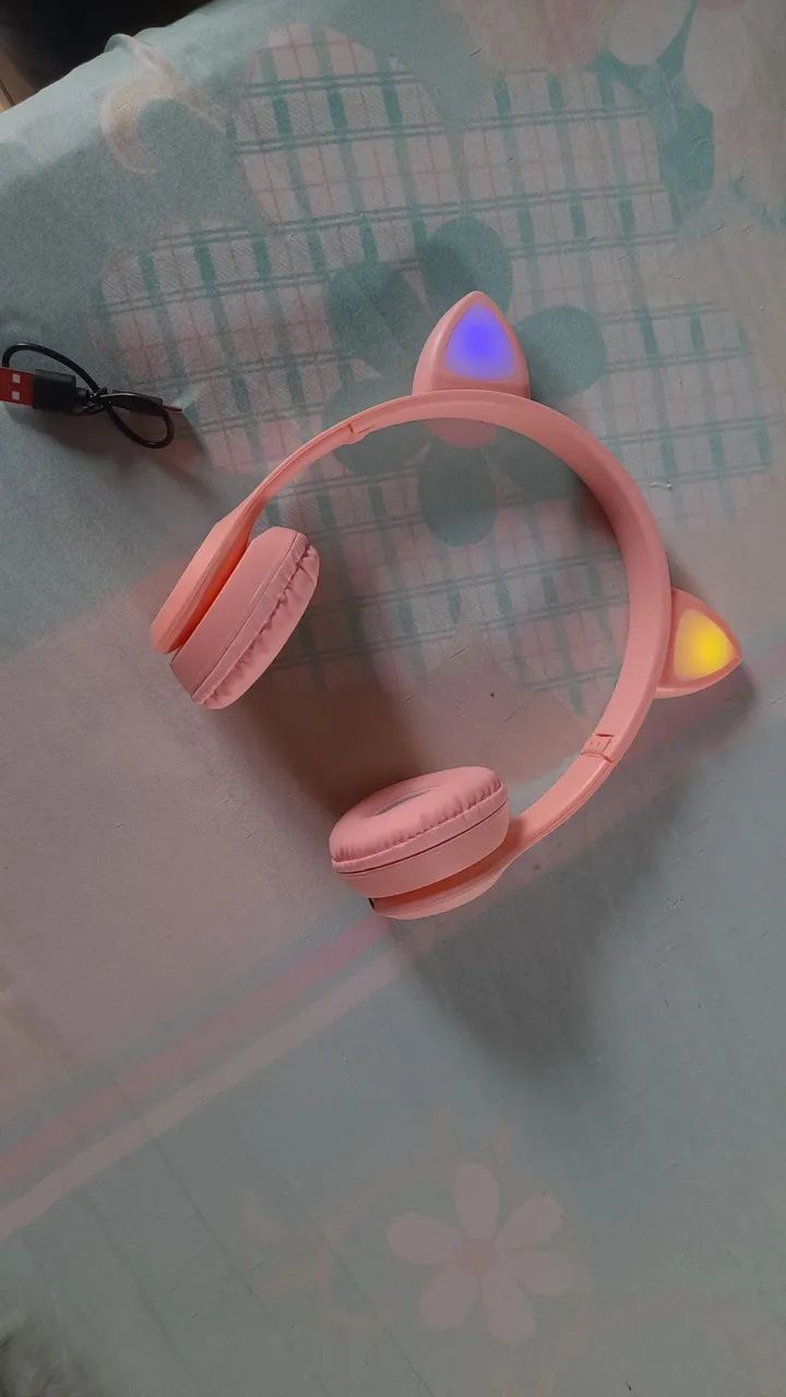 Fone gatinho com led - Foto 2