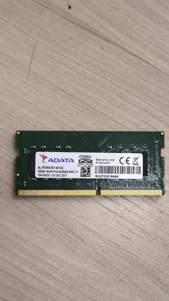 Memória notebook DDR4 16GB ADATA