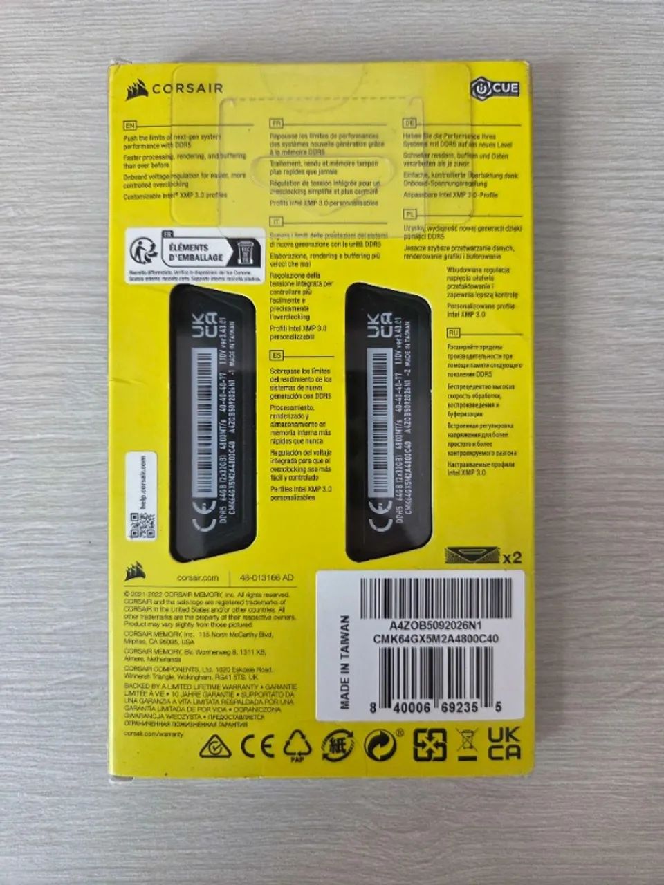 Memória Corsair Vengeance 64GB (2X32GB) DDR5 4800Mhz C40 - Foto 3