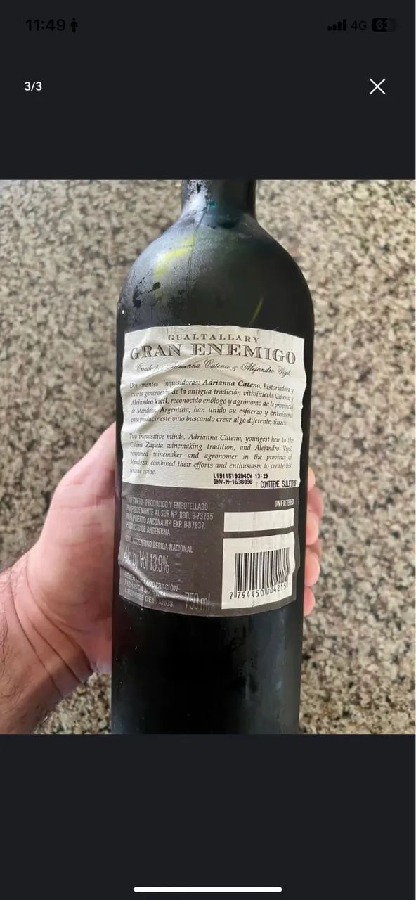 Gran Enemigo Single Vineyard Gualtallary 2014 - Foto 3