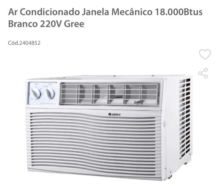 Ar condicionado.18.000BTUs