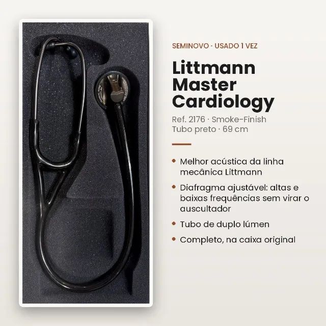 Estetoscópio 3M - Littmann Master Cardiology 2176 - Foto 5