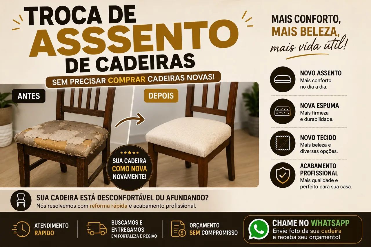 Reforma de Assento de Cadeiras | Atendimento Rápido