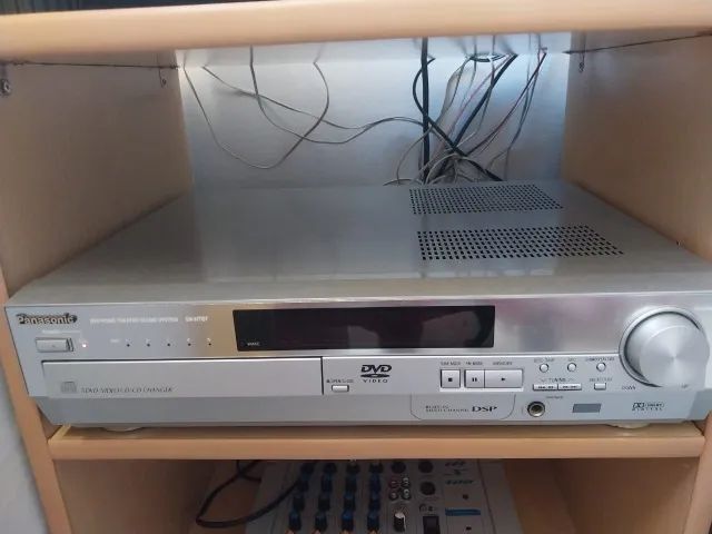 aparelho de dvd panasonic japones com gaveta para 5 dvds completo 5.1