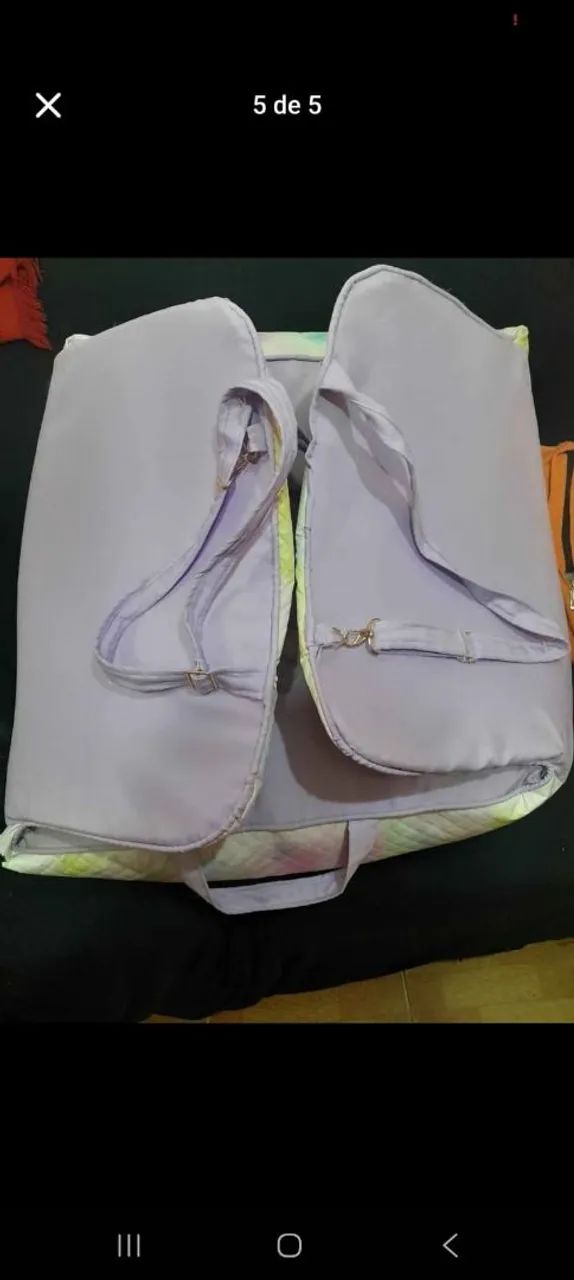 Cama pet forrada e acolchoada serve para carregar como bolsa em carro - Foto 4