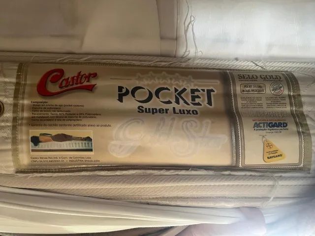Cama Box Queen + Colchão Castor Pocket Super Luxo - Foto 5