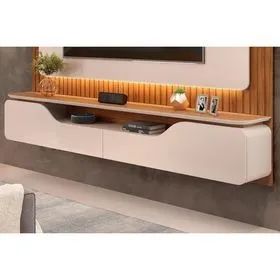 Painel Home para TV até 70 Polegadas Treviso Ripado 100% MDF com Led -  Fazemos Entregas!! - Foto 4