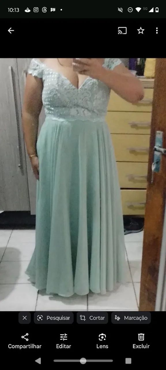 Vestido verde menta gg - Foto 2